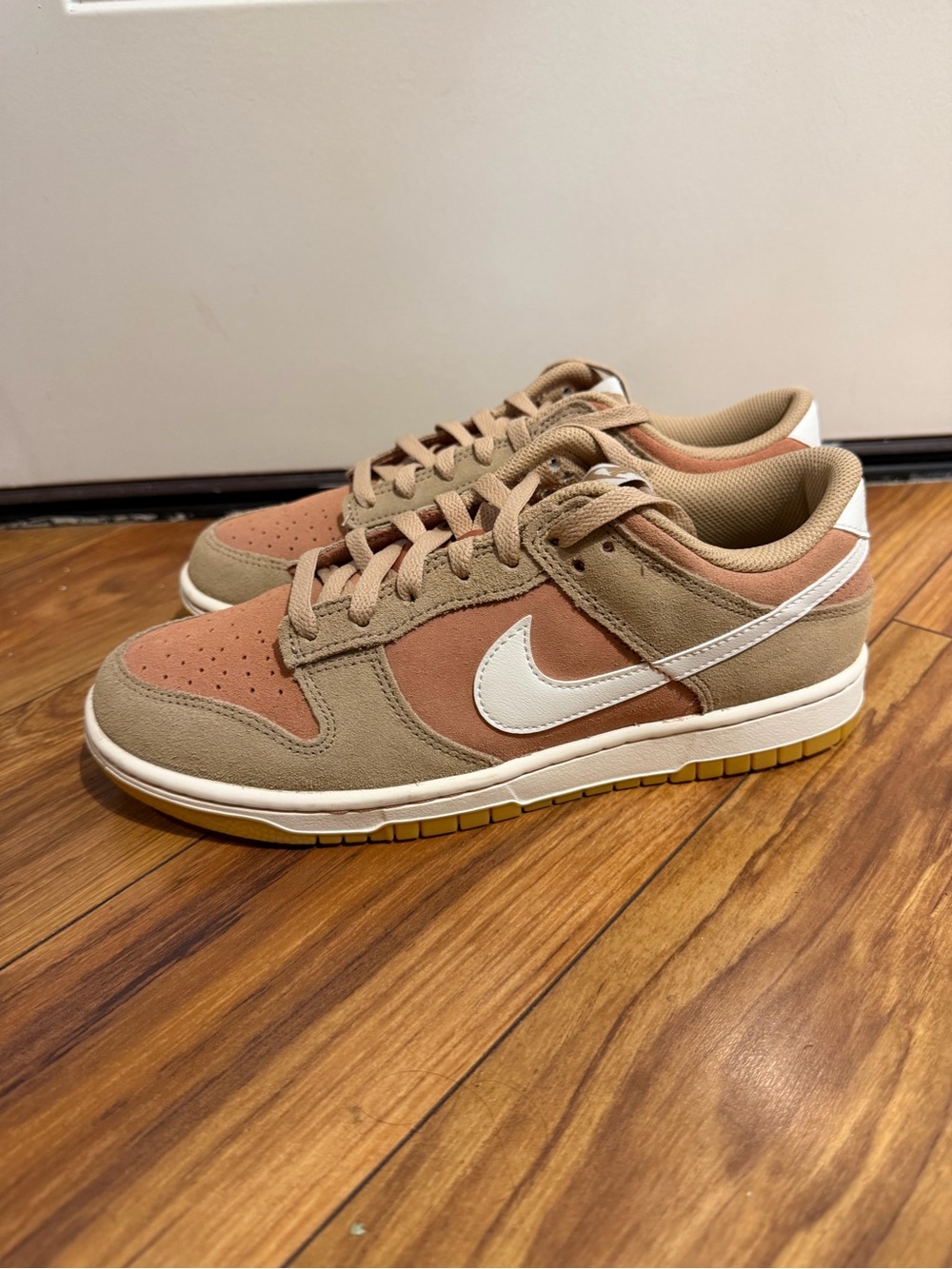 Nike Men’s Low-Top Sneakers in Tan, Rust and White